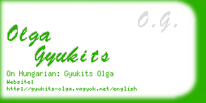 olga gyukits business card